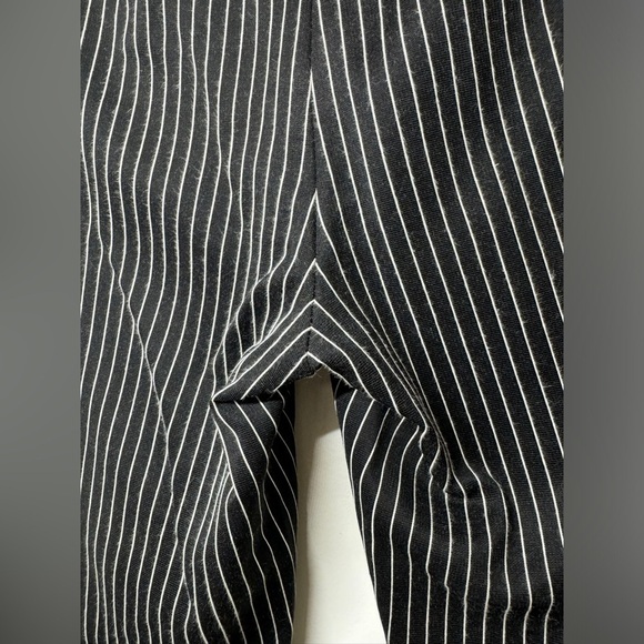 Diane Von Furstenberg Black White Pinstriped Work Office Trouser Pants Size 6 - Picture 7 of 15